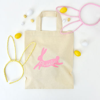 Personalised Bunny Rabbit Easter Egg Hunt Bag, 6 of 7