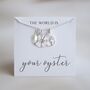 The World Is Your Oyster, Travel Necklace, Christmas Gift For Her, thumbnail 1 of 10