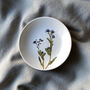 Real Pressed Forget Me Not Ceramic Trinket Dish, thumbnail 3 of 4