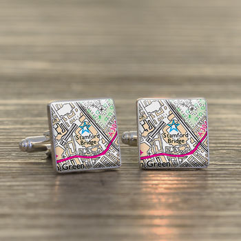 Favourite Place Football Stadium Map Cufflinks For Dad, 7 of 12