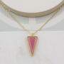 Personalised Pink Triangle Necklace, thumbnail 5 of 5