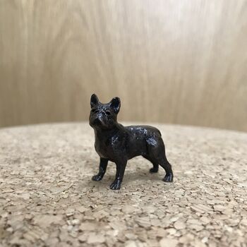 Miniature Bronze French Bull Dog Sculpture 8th Bronze, 7 of 12