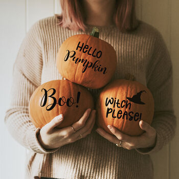 Personalised Halloween Pumpkin Sticker, 2 of 7