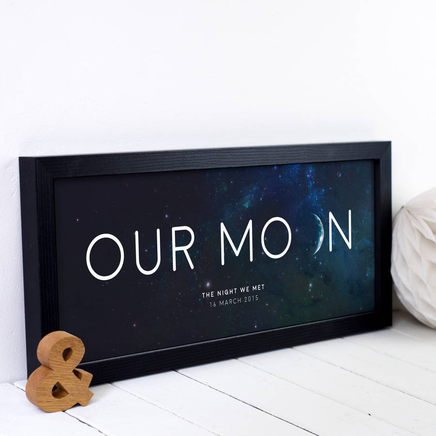 Personalised 'Our Moon' Special Date Print, 1 of 8