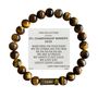 Men's Leeds United Football Fan Tiger's Eye Bracelet, thumbnail 1 of 7
