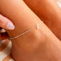 Mini Letter Statement Chain Personalised Anklet, thumbnail 3 of 9