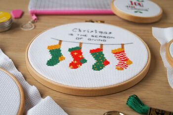 Christmas Stockings Cross Stitch Kit, 2 of 4