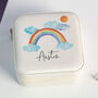 Personalised Little Rainbow And Clouds Jewellery Box, thumbnail 1 of 4