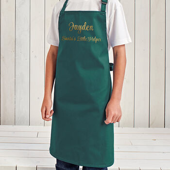 Personalised Kid's Santa's Little Helper Apron, 4 of 12