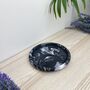 Black Marbled Round Trinket Tray Dish, thumbnail 3 of 5