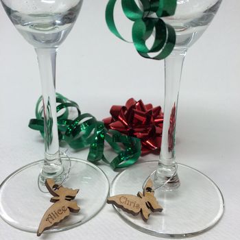 Personalised Five Butterfly Wine Glass Charms, 5 of 5