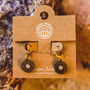 Mandala Inspired Gemstone Earrings – 18 K Gold Plated, thumbnail 7 of 12