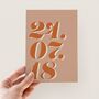 Personalised Retro Date Typography Greetings Card, thumbnail 7 of 7