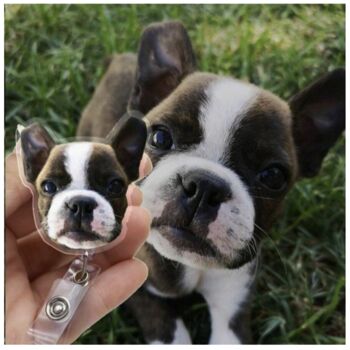 Personalized Badge Reel Custom Photo Pet, 4 of 7