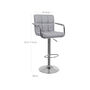 Height Adjustable Bar Stool With Soft Padded Chair, thumbnail 6 of 6