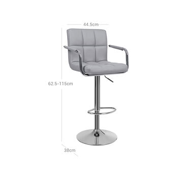 Height Adjustable Bar Stool With Soft Padded Chair, 6 of 6