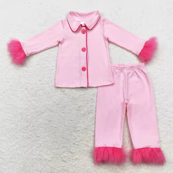 Personalised Pink Fluffy Embroidered Kids/ Baby Pyjamas, 4 of 4