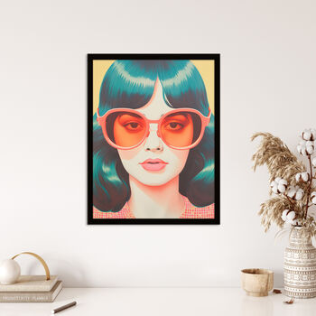 Too Cool To Call Retro 70s Portrait Wall Art Print, 4 of 6