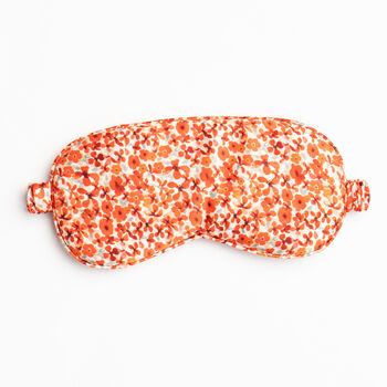 100% Mulberry Silk Eye Mask Ditsy Red, 2 of 5