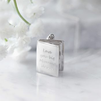 Personalised Silver Photo Book Locket, 2 of 6