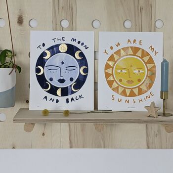 To The Moon And Back Celestial Kids Print, 2 of 6