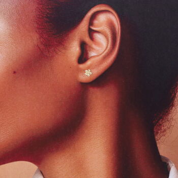 'Happy Birthday' Sterling Silver Little Flower Earrings, 5 of 7