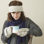 Fair Trade Knit Wool Lined Mitten Fingerless Gloves, thumbnail 7 of 12