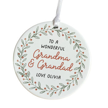 Grandparents Ornament To A Wonderful Grandma And Grandad, 2 of 7