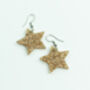 Star Gold Glitter Earrings, thumbnail 2 of 3