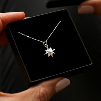 Sterling Silver North Star Necklace, Gift For Her, 3 of 7
