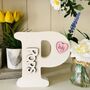 Personalised Pop's Birthday P Letter Ivory Gift, thumbnail 3 of 6