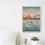 Porthleven Cornwall Travel Poster Art Print, thumbnail 3 of 8