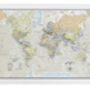 Framed Push Pin Classic World Map – Travel Tracker Canvas Pinboard, thumbnail 10 of 12