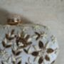 Off White Oval Floral Clutch, thumbnail 3 of 11