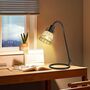 Bedside Rattan Table Lamp With Hollow Round Base, thumbnail 3 of 8