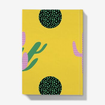 A5 Hardback Notebook Featuring A Colourful Cactus Print, 4 of 4
