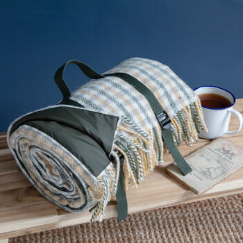 Wool Picnic Blanket With Waterproof Backing, 6 of 7