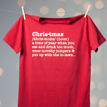 Christmas Definition Adults T Shirt, 2 of 3