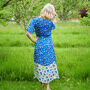Liana Dress In Blue Poppy Print, thumbnail 3 of 6