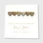 Personalised Wedding Card Gold Leather, thumbnail 1 of 3