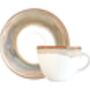 Beige Tea Cup With Saucer Handmade Porcelain Drip Glaze, thumbnail 5 of 6