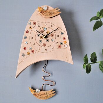 Personalsied Bird And Meadow Wall Clock, 3 of 8