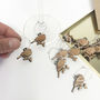 Personalised Five Bird Wine Glass Charms, thumbnail 3 of 10