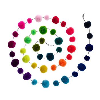 Multicoloured Pom Pom Garlands And String Lights, 6 of 11
