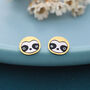 Sterling Silver Sloth Stud Earrings, thumbnail 1 of 12