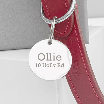 Personalised Leather Dog Collar With Tag, 4 of 4