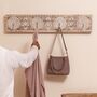 Hand Carved Antique Style Mango Wood Coat Hooks, thumbnail 1 of 8