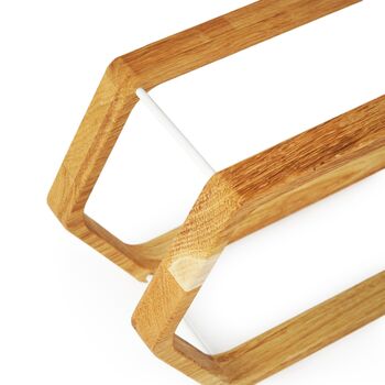 Handcrafted Scandi Design Oak Toilet Paper Rack, 4 of 10