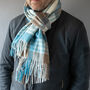 Merino Lambswool 50cm Wide Check Scarves, thumbnail 2 of 8