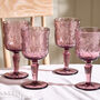 Set Of Four Lucena Amethyst Wine Goblets, thumbnail 1 of 8